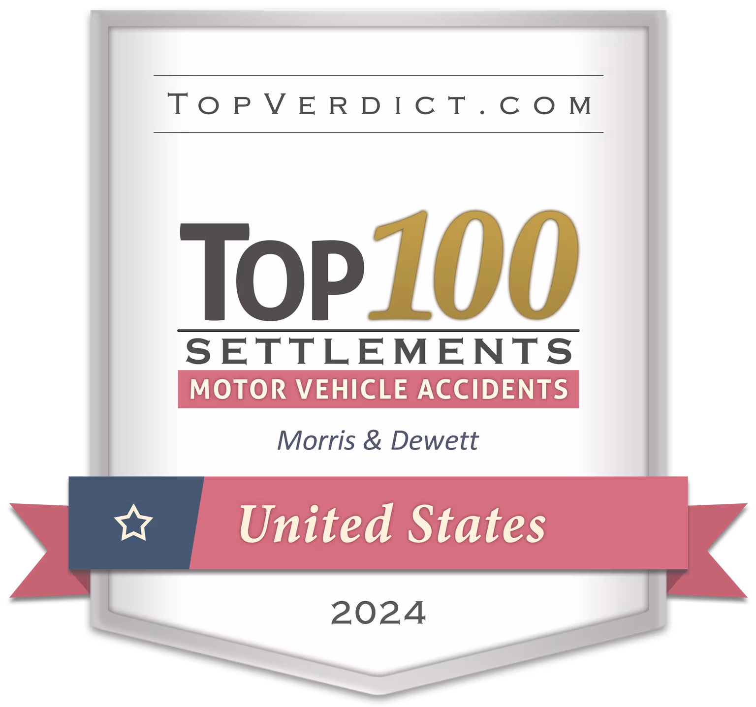 firm-badge-top-100-motor-vehicle-accident-settlements-united-states-2024-morris-dewett
