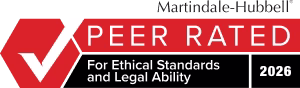 Martindale-Hubbell Peer Rated for ethical standards and legal ability