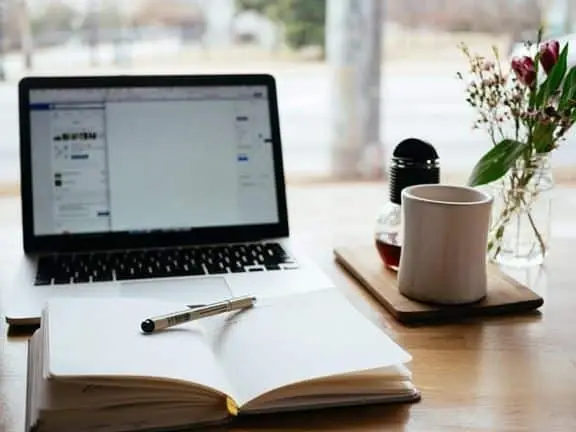Laptop with Book