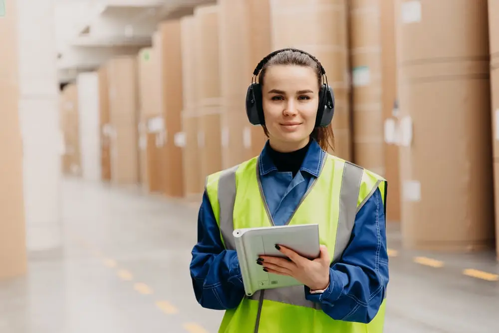 Paper mill factory worker