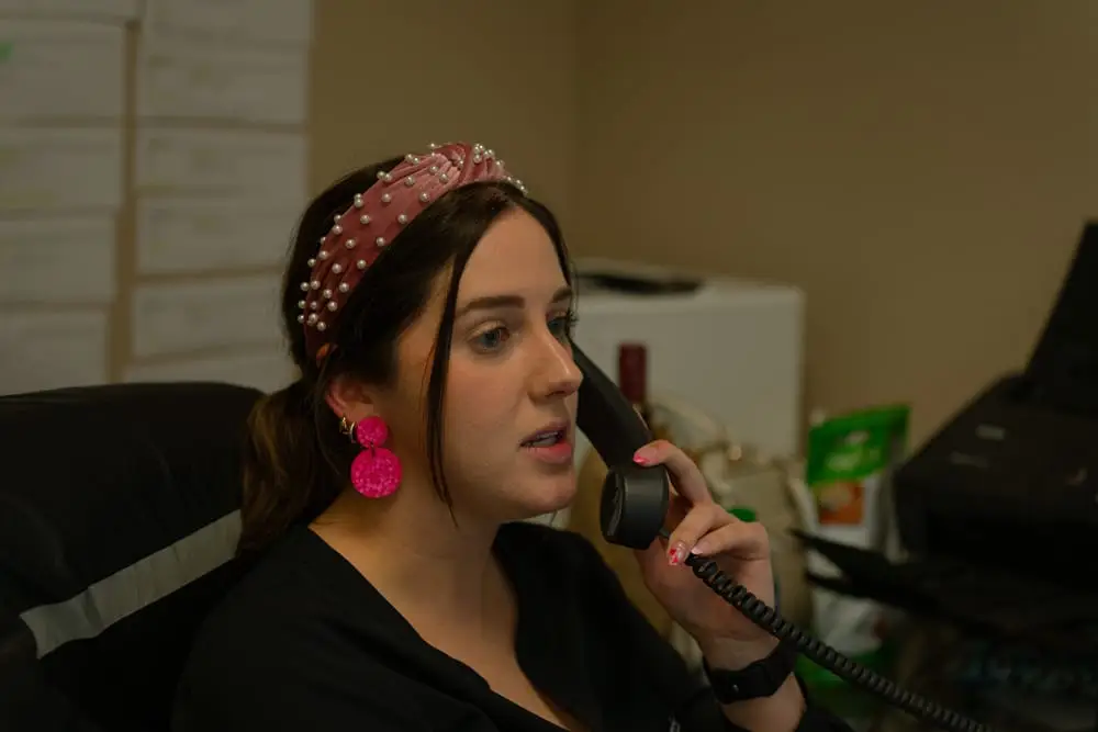 Woman talking on the phone