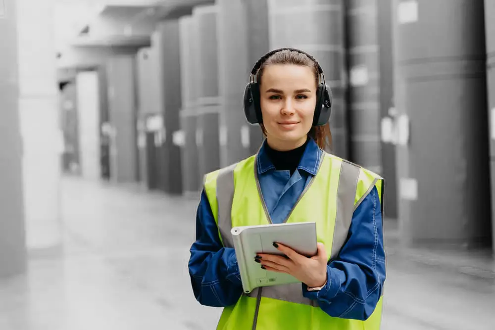 Paper mill factory worker