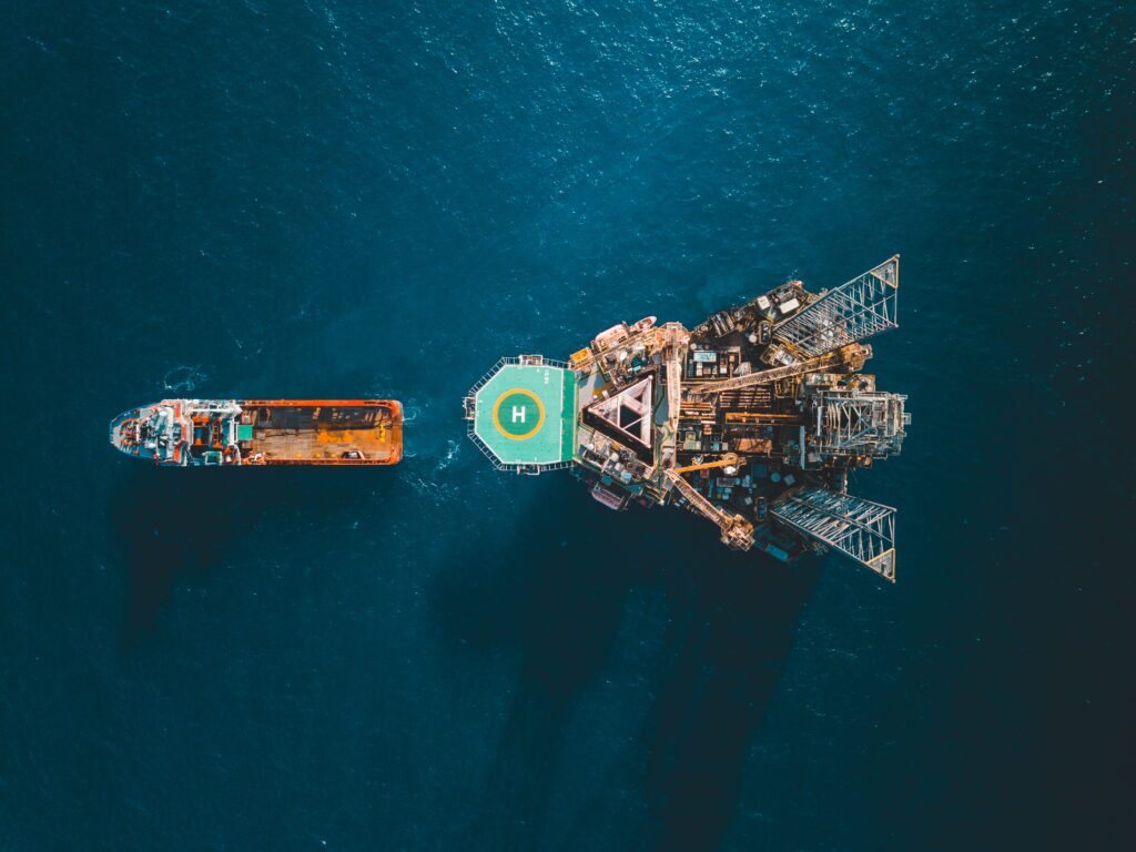 Ocean oil rigs