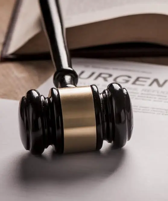 Gavel on top of documents