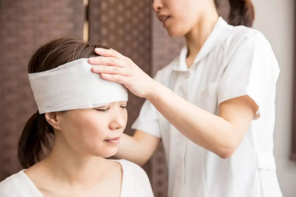 The woman who injured a head