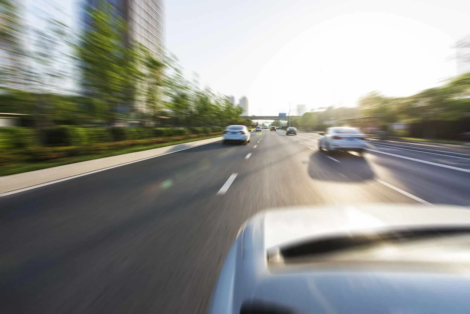 Speeding traffic on a highway
