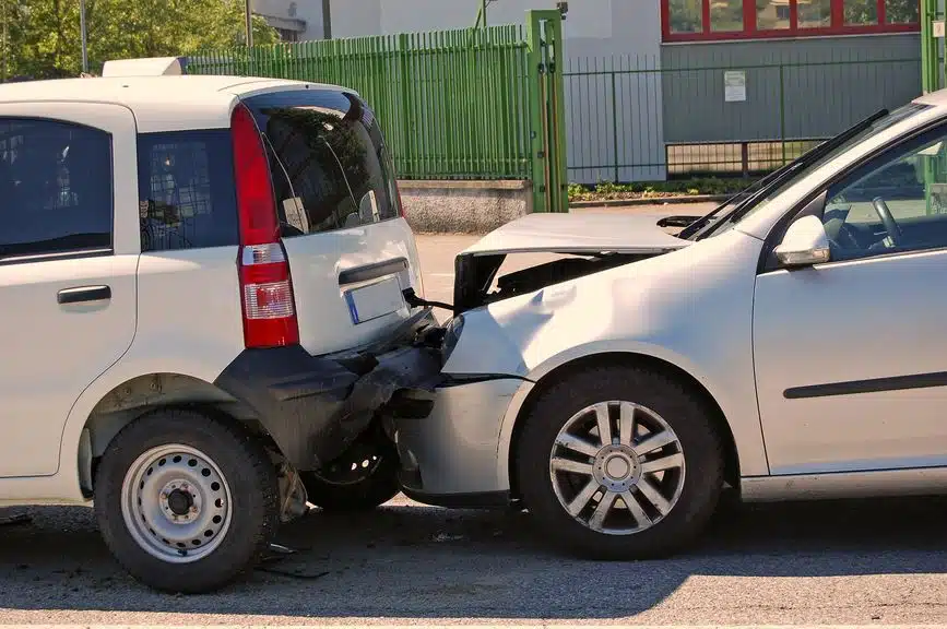 Rear-end car collision