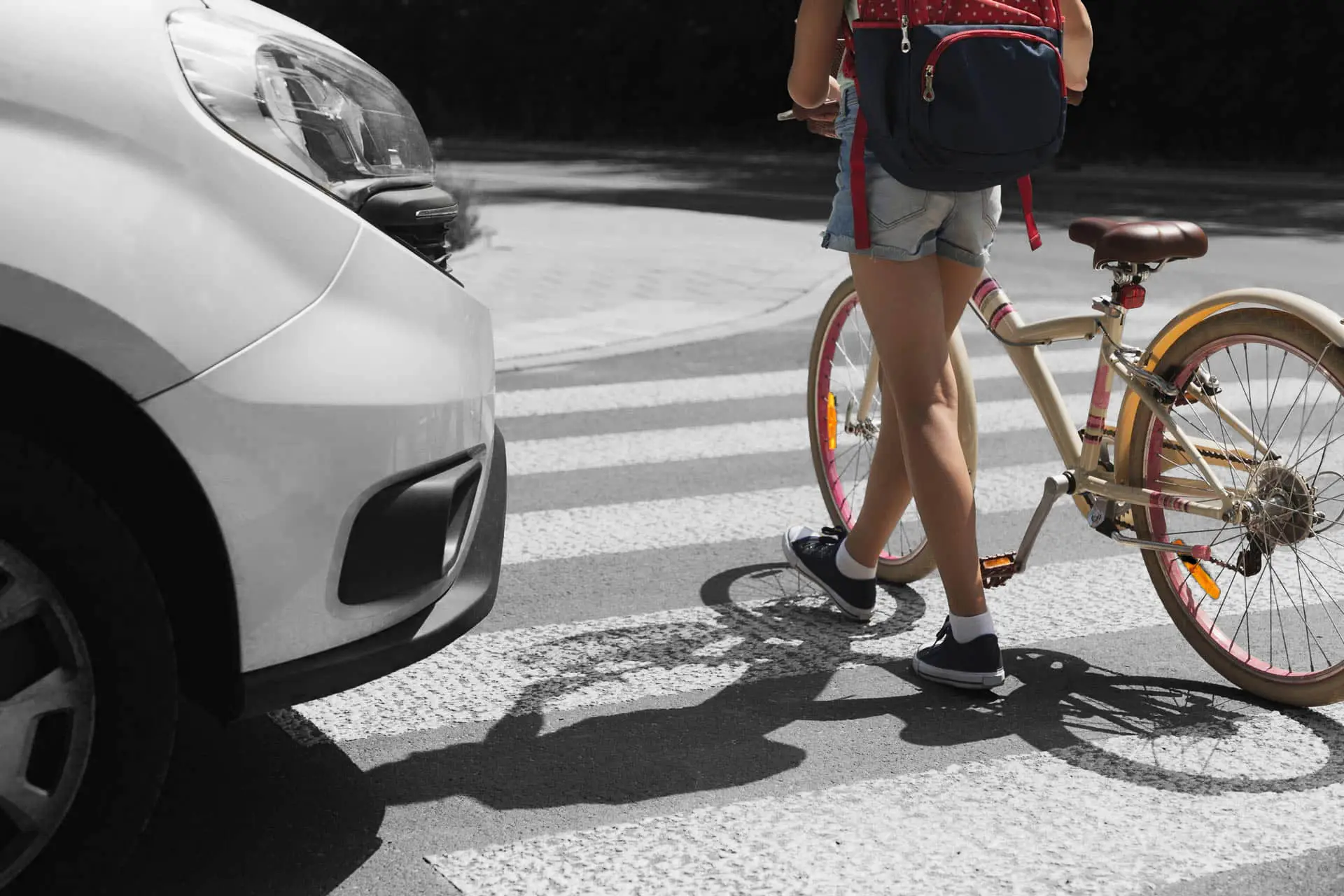 Bicycle accident with vehicle